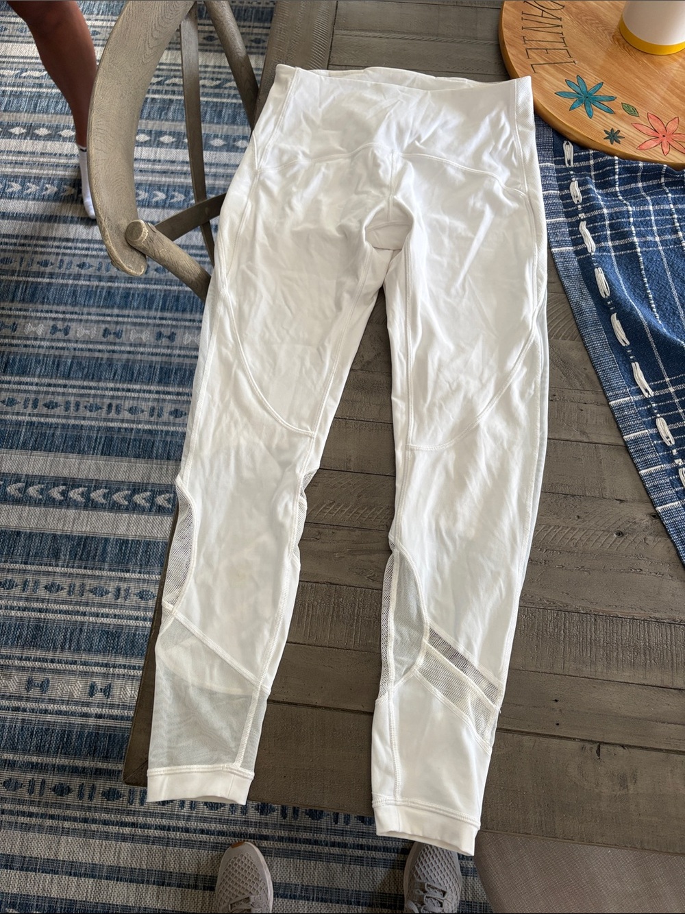 lululemon athletica White Mesh-Inset Sculpting Leggings